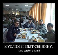 МУСЛИМЫ ЕДЯТ СВИНИНУ... мир сошёл с ума!!!