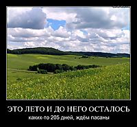 ЭТО ЛЕТО И ДО НЕГО ОСТАЛОСЬ каких-то 205 дней, ждём пасаны