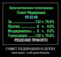 СОВЕТ ПЕДЕРАЦИИ О ДЕТЯХ мочи своих , чтоб чужие боялись