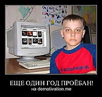 ЕЩЕ ОДИН ГОД ПРОЁБАН! на demotivation.me