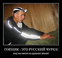 ГОПНИК - ЭТО РУССКИЙ ЧУРКА! ему не место на русской земле!
