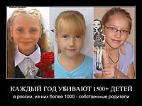 КАЖДЫЙ ГОД УБИВАЮТ 1500+ ДЕТЕЙ в россии, из них более 1000 - собственные родители