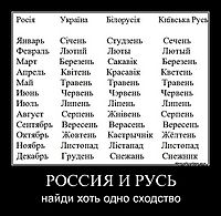 РОССИЯ И РУСЬ найди хоть одно сходство
