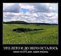 ЭТО ЛЕТО И ДО НЕГО ОСТАЛОСЬ каких-то 272 дня, ждем пасаны