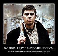 В ОДНОМ РЯДУ С БЫДЛО-ШАНСОНОМ, национальными охотами и разбитыми фонарями