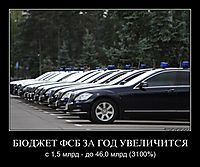 БЮДЖЕТ ФСБ ЗА ГОД УВЕЛИЧИТСЯ с 1,5 млрд - до 46,0 млрд (3100%)