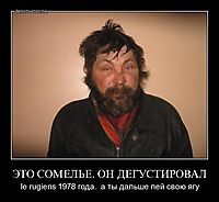ЭТО СОМЕЛЬЕ. ОН ДЕГУСТИРОВАЛ le rugiens 1978 года.  а ты дальше пей свою ягу