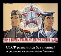 СССР развалился без внешней агрессии,не нашлось своего Пиночета.