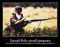 Третий Рейх погиб сражаясь в отличии от СССР в котором коммунисты стояли в очередях за пойлом.