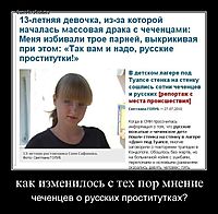 как изменилось с тех пор мнение чеченцев о русских проститутках?