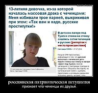 россиянская патриотическая петушатия признает что чеченцы их друзья.