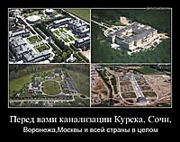 Перед вами канализации Курска, Сочи, Воронежа,Москвы и всей страны в целом