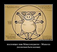 настоящее имя Микеланджело - Мыкола (все великие были хохлами)