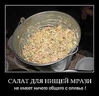 САЛАТ ДЛЯ НИЩЕЙ МРАЗИ не имеет ничего общего с оливье !