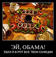 ЭЙ, ОБАМА! ЕБАЛ Я В РОТ ВСЕ ТВОИ САНКЦИИ