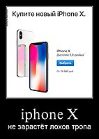 iphone X не зарастёт лохов тропа