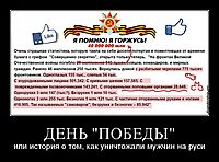ДЕНЬ "ПОБЕДЫ" или история о том, как уничтожали мужчин на руси