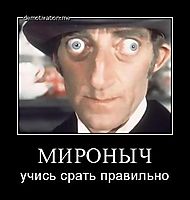 МИРОНЫЧ учись срать правильно
