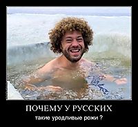 ПОЧЕМУ У РУССКИХ такие уродливые рожи ?
