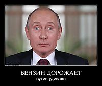 БЕНЗИН ДОРОЖАЕТ путин удивлен