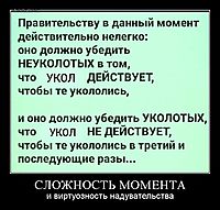 СЛОЖНОСТЬ МОМЕНТА и виртуозность надувательства
